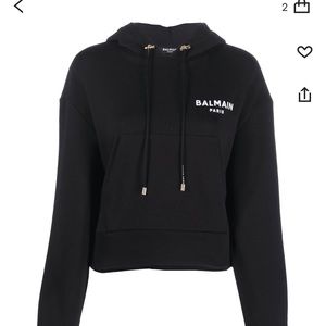Balmain split hem hoodie.
